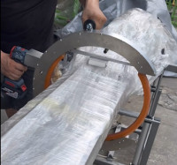 전동 핸드헬드 궤도 래퍼 | 파이프, 목재 및 장제품용 휴대용 스트레치 필름 기기 HROW-450 Thumb