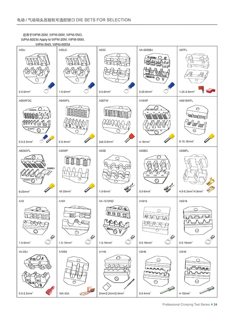 공압 공기 구동 압착 기계, 압착 와이어 커넥터, 와이어 케이블 종단 압착 기계