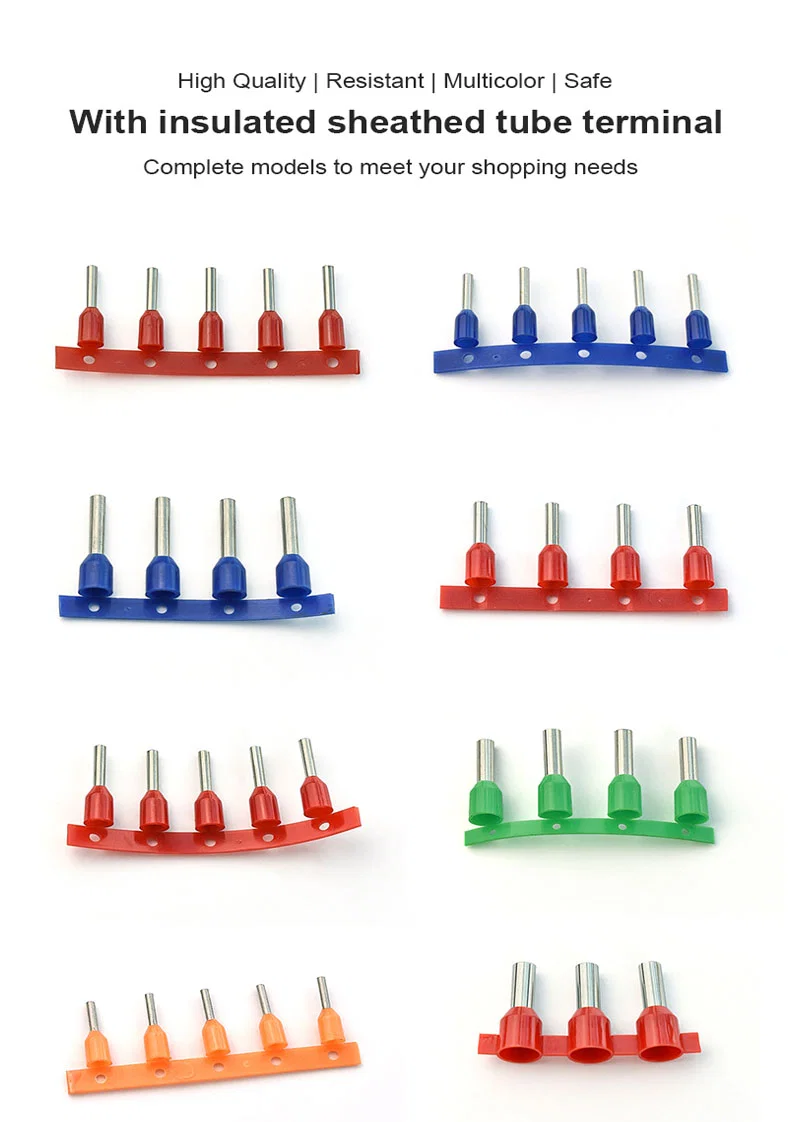 핀 단자, 절연 원형 단자, 튜브 단자