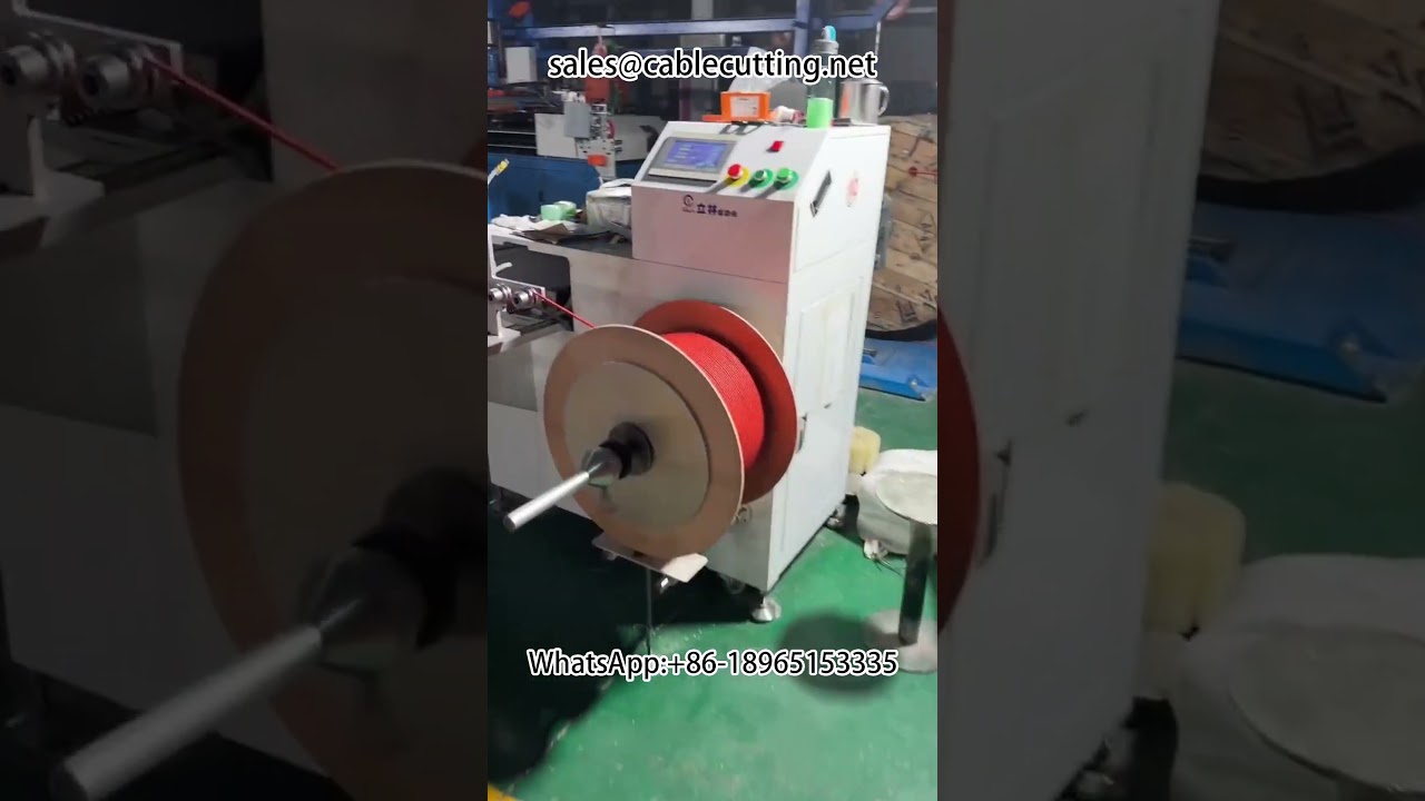 Automatic metre counting and winding machine, wooden disc rewinding one thousand metres #wire windin