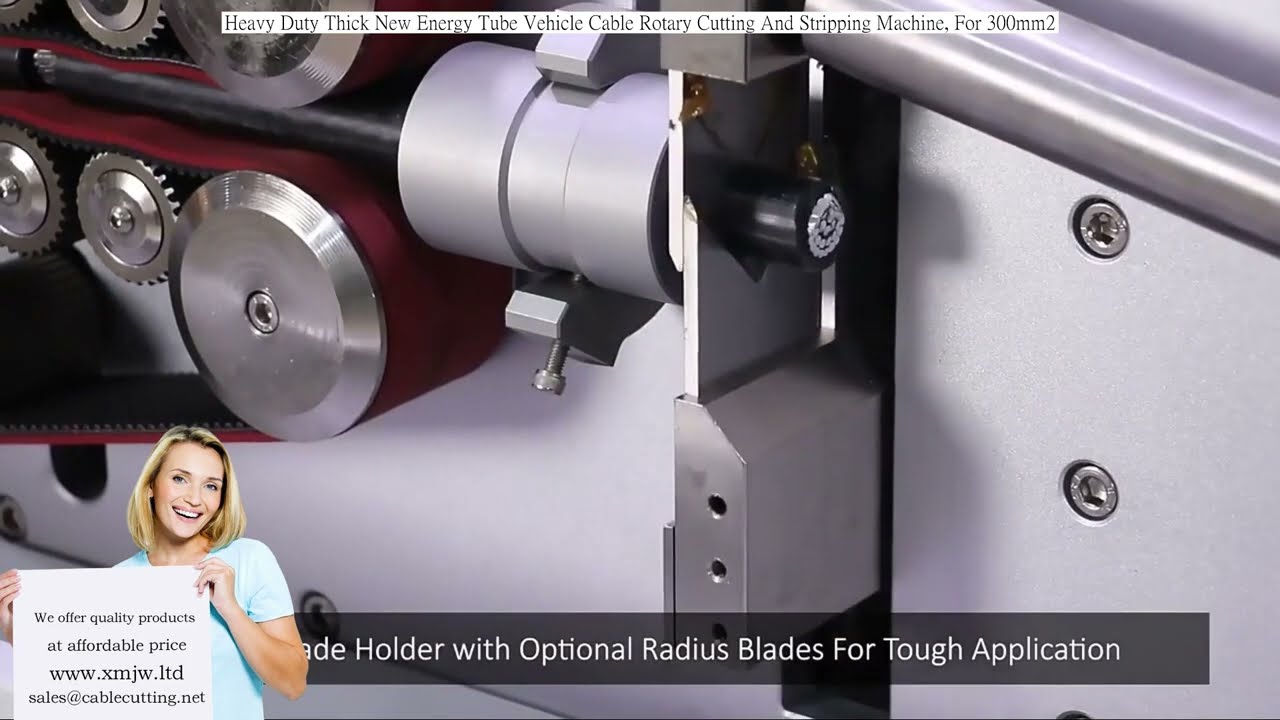 대용량 300mm² 신에너지 차량 케이블용 헤비듀티 로터리 전선 피복 벗김 및 절단기
