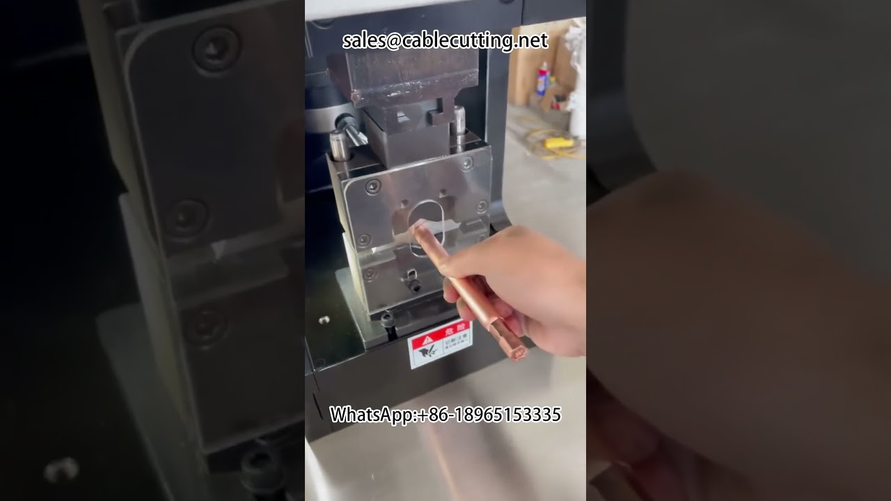 30톤 서보 크림핑 머신 | 120각형 육각 다이 포함 | 케이블 와이어 스트리핑 장비
