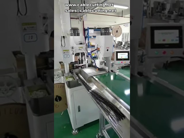 풀 서보 자동 양단 터미널 머신 | 전선 절단, 피복 벗김, 압착 일체형