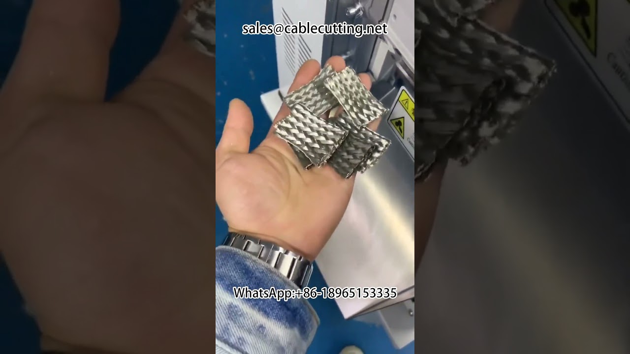 브레이드 구리 테이프 및 열수축 튜브 자동 절단기