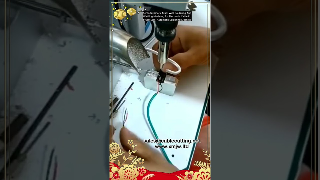 반자동 멀티 와이어 납땜 및 용접기 | 전자 케이블, PCB, USB 조립 최적화